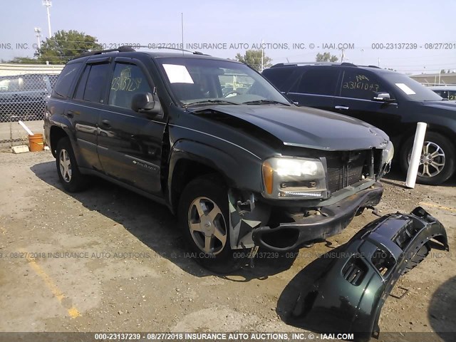 1GNDT13S442150089 - 2004 CHEVROLET TRAILBLAZER LS/LT GREEN photo 1