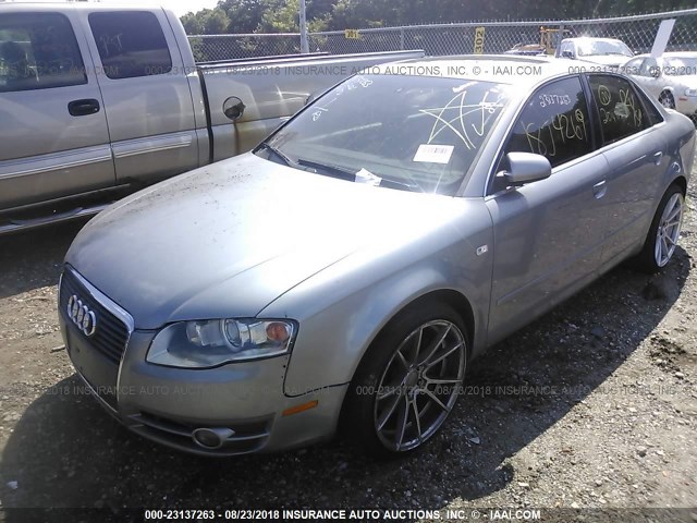 WAUDF78E27A066429 - 2007 AUDI A4 2.0T QUATTRO GRAY photo 2