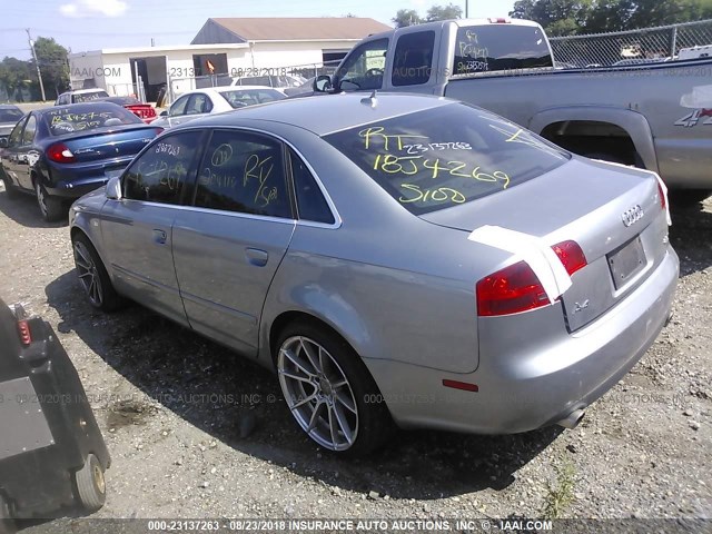 WAUDF78E27A066429 - 2007 AUDI A4 2.0T QUATTRO GRAY photo 3