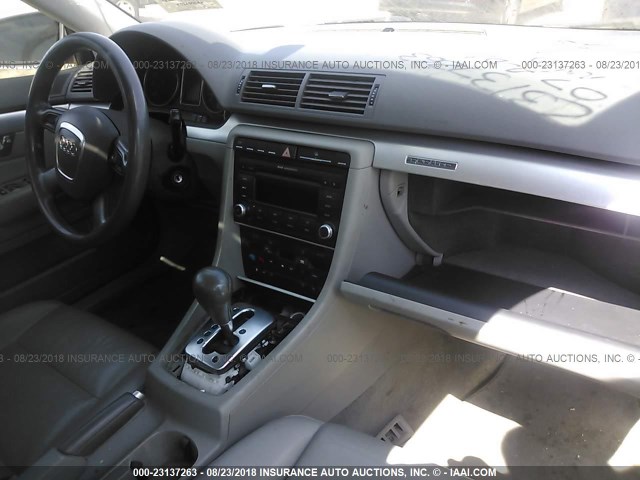 WAUDF78E27A066429 - 2007 AUDI A4 2.0T QUATTRO GRAY photo 5