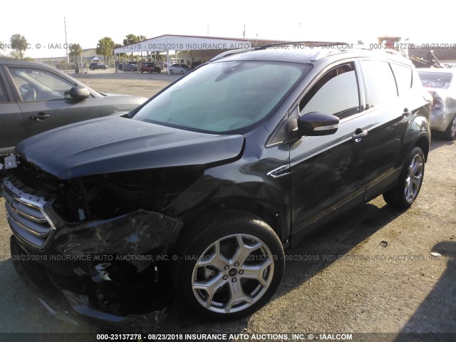 1FMCU0J90HUE43702 - 2017 FORD ESCAPE TITANIUM GRAY photo 2