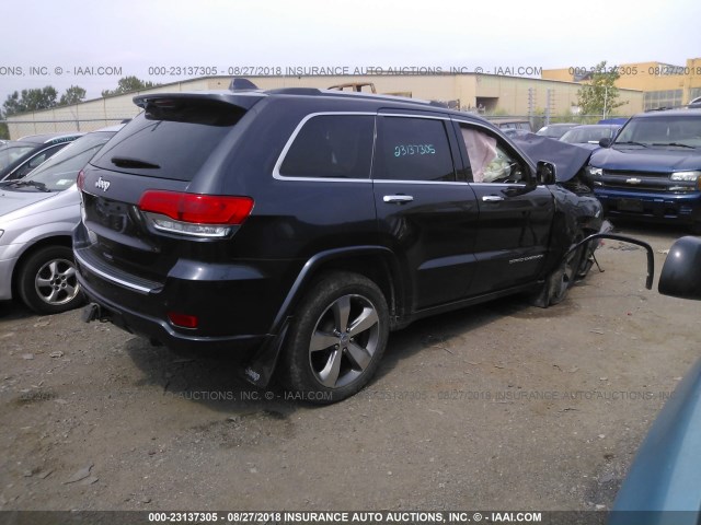 1C4RJFCG9FC866898 - 2015 JEEP GRAND CHEROKEE OVERLAND GRAY photo 4