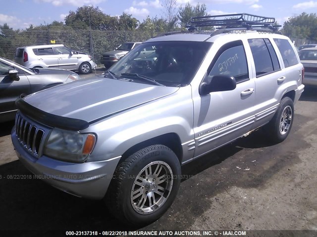 1J8GW58N23C532095 - 2003 JEEP GRAND CHEROKEE LIMITED SILVER photo 2