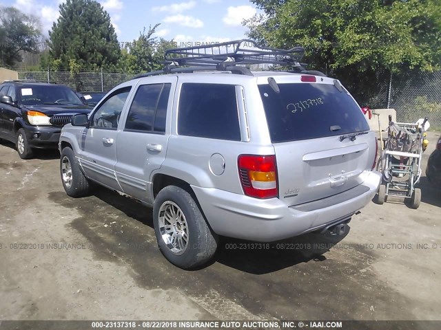 1J8GW58N23C532095 - 2003 JEEP GRAND CHEROKEE LIMITED SILVER photo 3