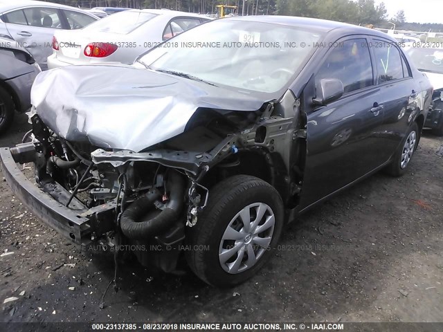 2T1BU4EE4AC436866 - 2010 TOYOTA COROLLA S/LE/XLE GRAY photo 2