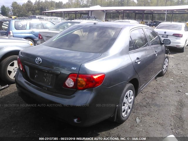 2T1BU4EE4AC436866 - 2010 TOYOTA COROLLA S/LE/XLE GRAY photo 4