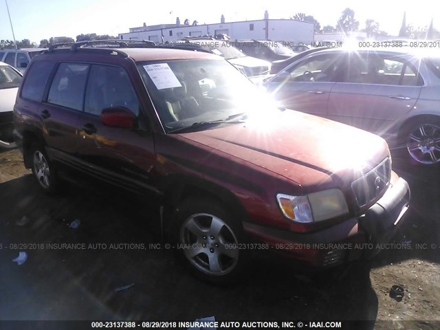 JF1SF65621H753707 - 2001 SUBARU FORESTER S RED photo 1