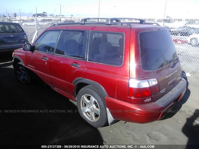 JF1SF65621H753707 - 2001 SUBARU FORESTER S RED photo 3