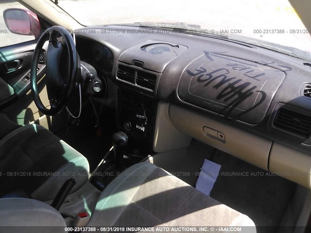 JF1SF65621H753707 - 2001 SUBARU FORESTER S RED photo 5