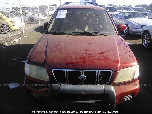 JF1SF65621H753707 - 2001 SUBARU FORESTER S RED photo 6