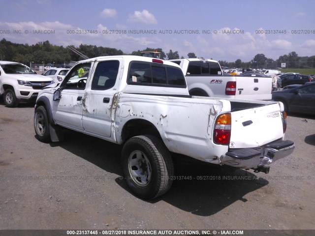 5TEGM92N43Z190051 - 2003 TOYOTA TACOMA DOUBLE CAB PRERUNNER WHITE photo 3