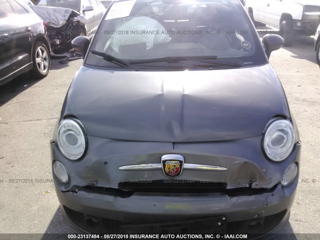 3C3CFFFH9DT515023 - 2013 FIAT 500 ABARTH GRAY photo 6