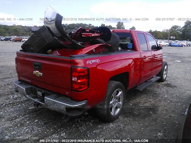 1GCVKREC2FZ188595 - 2015 CHEVROLET SILVERADO K1500 LT RED photo 4