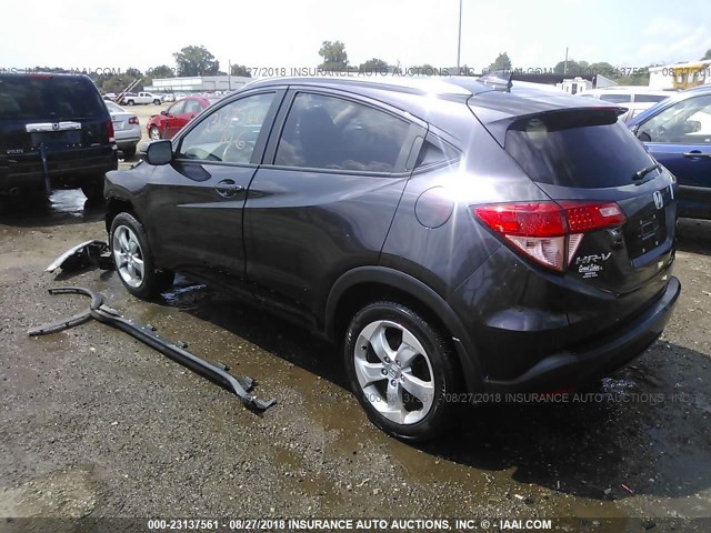 3CZRU6H7XGM738146 - 2016 HONDA HR-V EXL GRAY photo 3