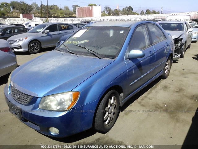 KNAFE121965256749 - 2006 KIA NEW SPECTRA LX/EX BLUE photo 2