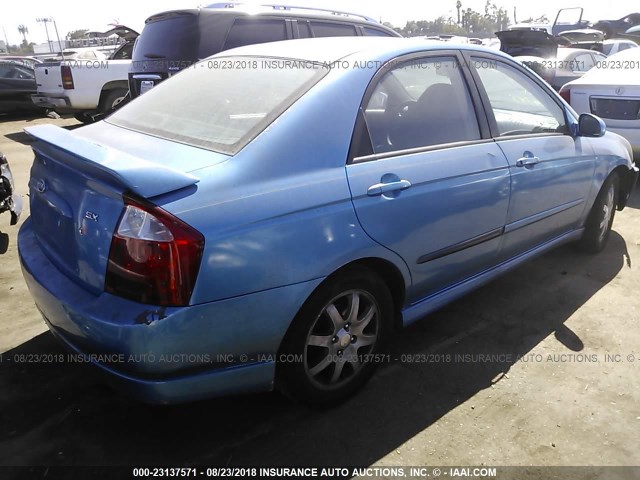 KNAFE121965256749 - 2006 KIA NEW SPECTRA LX/EX BLUE photo 4