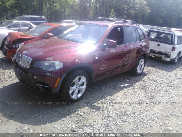 5UXZV8C58CL422551 - 2012 BMW X5 XDRIVE50I RED photo 2