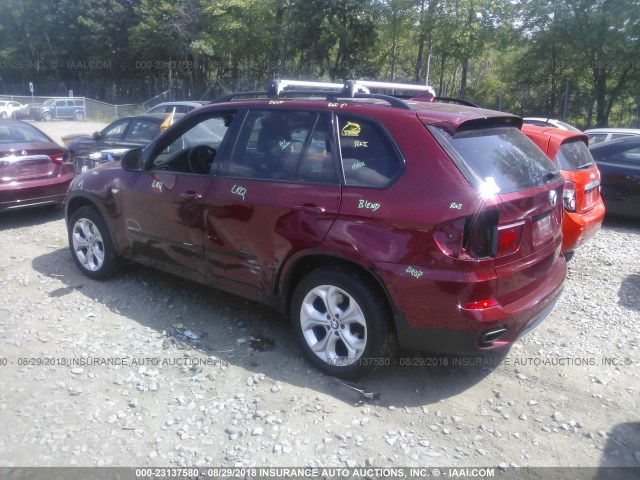 5UXZV8C58CL422551 - 2012 BMW X5 XDRIVE50I Czerwony zdjęcie 3