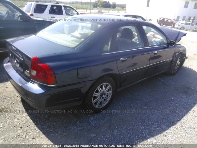 YV1TH59H541372794 - 2004 VOLVO S80 2.5T Dark Blue photo 4