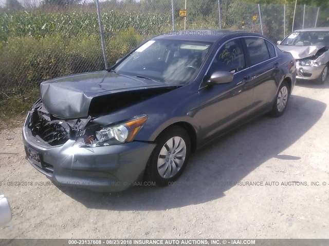 1HGCP2F30BA058775 - 2011 HONDA ACCORD LX GRAY photo 2