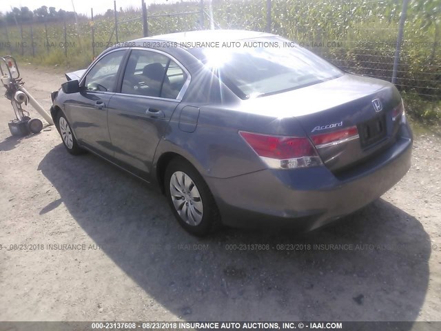 1HGCP2F30BA058775 - 2011 HONDA ACCORD LX GRAY photo 3