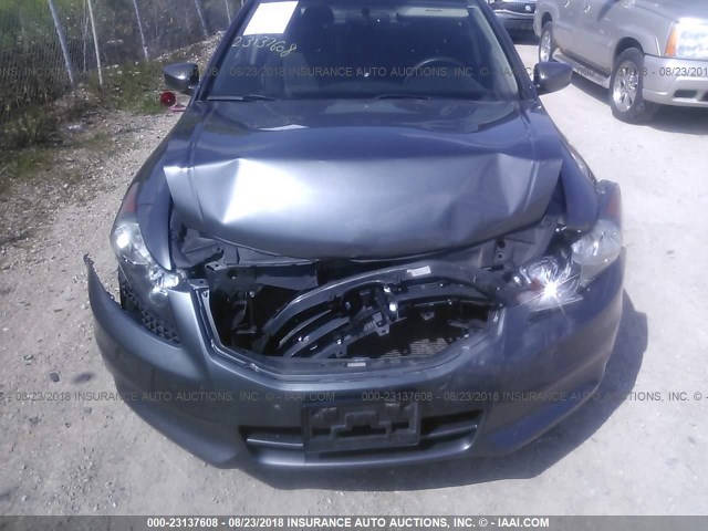 1HGCP2F30BA058775 - 2011 HONDA ACCORD LX GRAY photo 6