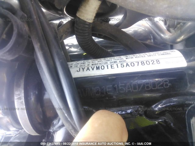 JYAVM01E15A078028 - 2005 YAMAHA XVS65 A BLACK photo 10