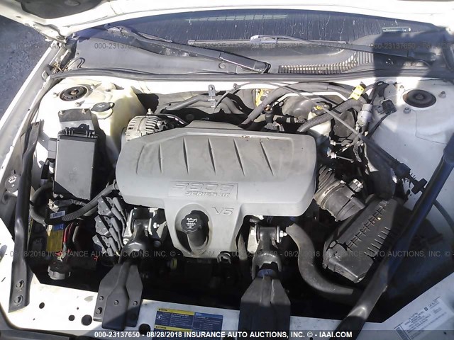 2G2WP552481121499 - 2008 PONTIAC GRAND PRIX WHITE photo 10