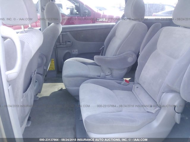 5TDZK23C09S283674 - 2009 TOYOTA SIENNA CE/LE SILVER photo 8