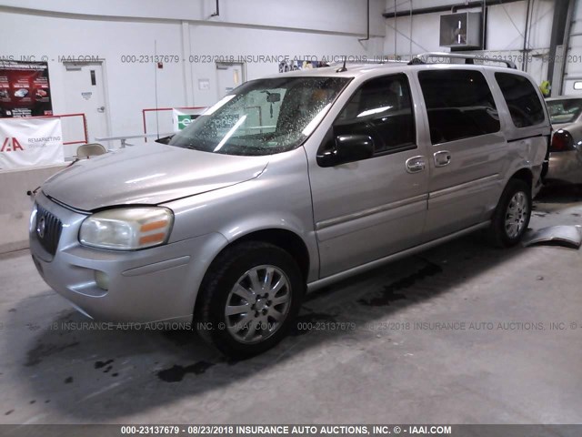 5GADV33L06D101374 - 2006 BUICK TERRAZA CXL SILVER photo 2