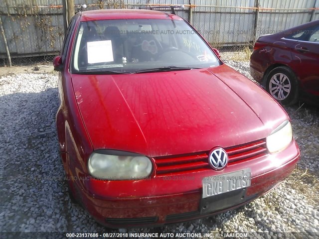 9BWFL61J644045010 - 2004 VOLKSWAGEN GOLF GL RED photo 6