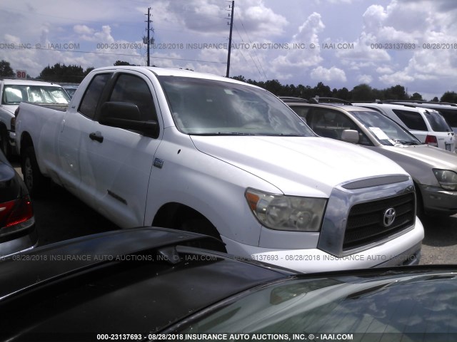 5TFST541X7X001531 - 2007 TOYOTA TUNDRA DOUBLE CAB SR5 WHITE photo 1
