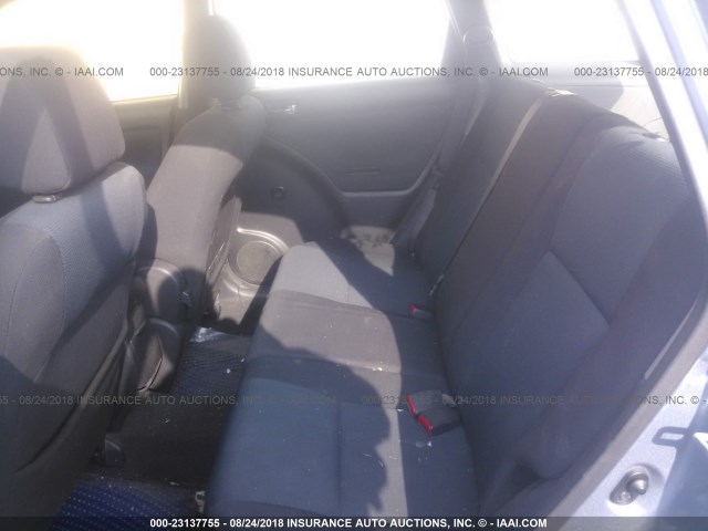 2T1KR30E08C697246 - 2008 TOYOTA COROLLA MATRIX XR BLUE photo 8