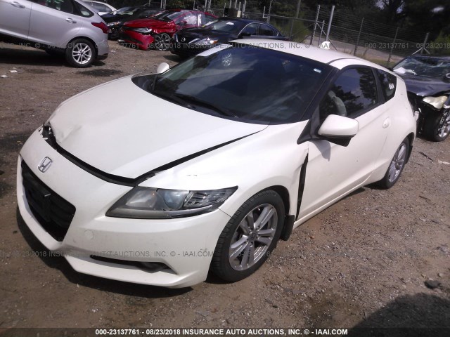 JHMZF1D62BS006656 - 2011 HONDA CR-Z EX WHITE photo 2