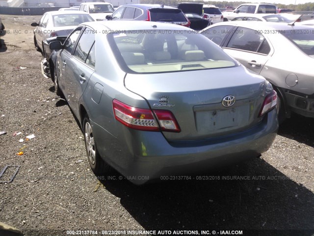 4T1BF3EK2BU754706 - 2011 TOYOTA CAMRY SE/LE/XLE 青色 照片 3