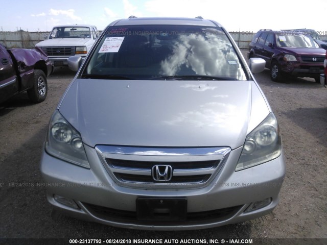 5FNRL38846B096090 - 2006 HONDA ODYSSEY TOURING SILVER photo 6