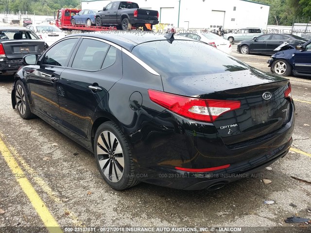 KNAGR4A60B5138011 - 2011 KIA OPTIMA SX BLACK photo 3