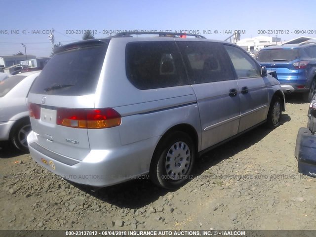 5FNRL18593B001304 - 2003 HONDA ODYSSEY LX SILVER photo 4