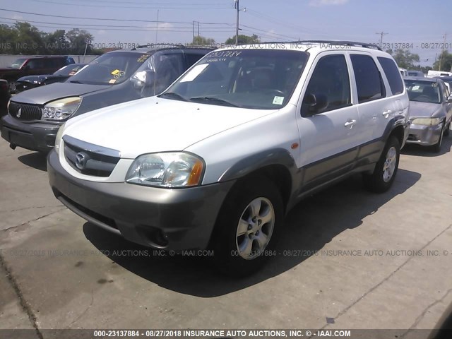 4F2CZ06133KM34750 - 2003 MAZDA TRIBUTE ES WHITE photo 2