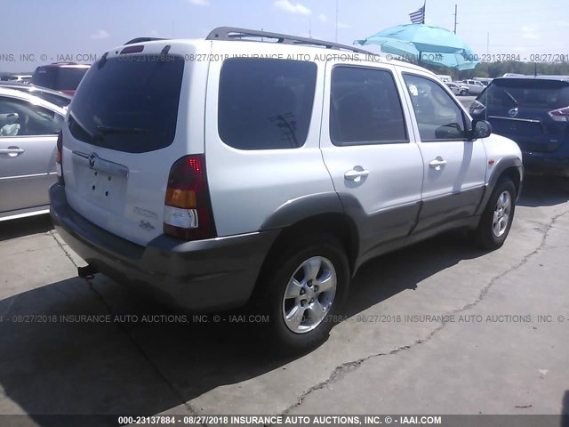 4F2CZ06133KM34750 - 2003 MAZDA TRIBUTE ES WHITE photo 4