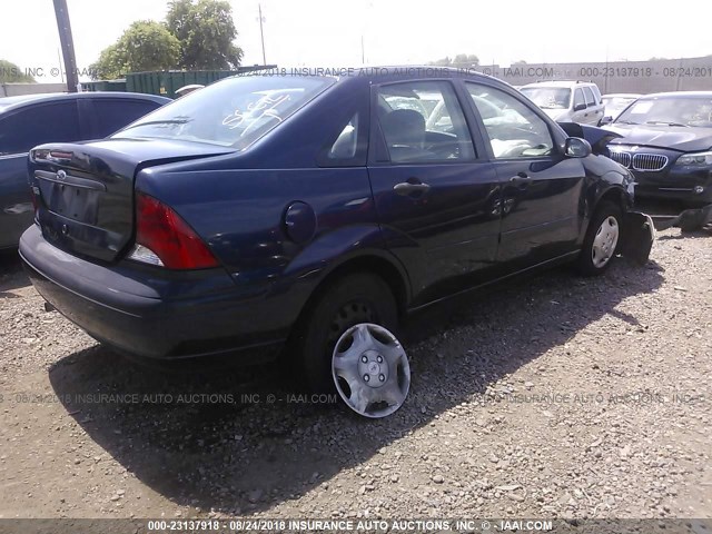 1FAFP33P63W170421 - 2003 FORD FOCUS LX BLUE photo 4