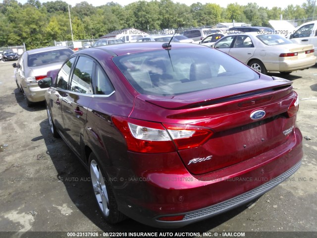 1FADP3J26DL162014 - 2013 FORD FOCUS TITANIUM RED photo 3