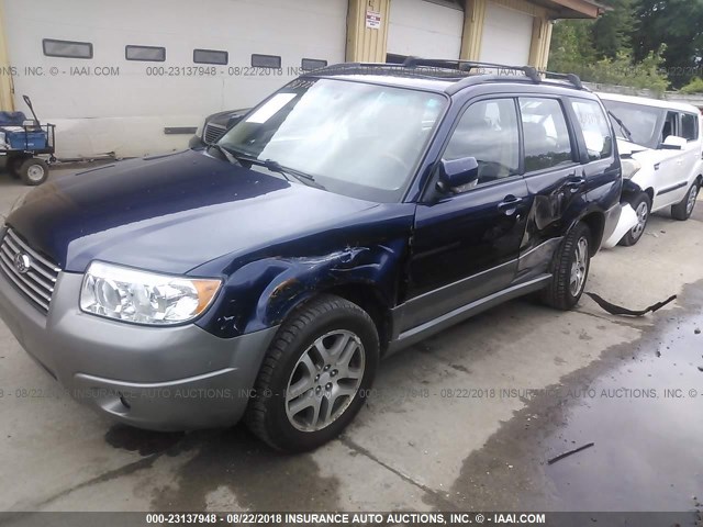 JF1SG67666H746096 - 2006 SUBARU FORESTER 2.5X LL BEAN BLUE photo 2