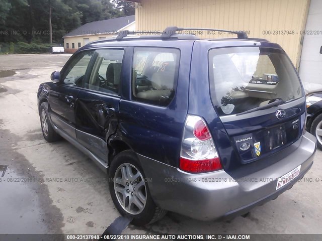 JF1SG67666H746096 - 2006 SUBARU FORESTER 2.5X LL BEAN BLUE photo 3