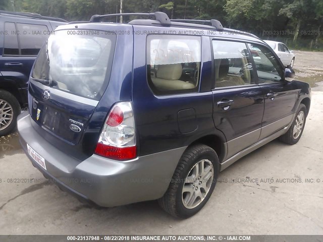 JF1SG67666H746096 - 2006 SUBARU FORESTER 2.5X LL BEAN BLUE photo 4