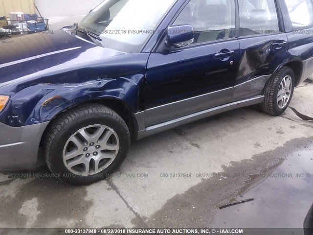JF1SG67666H746096 - 2006 SUBARU FORESTER 2.5X LL BEAN BLUE photo 6