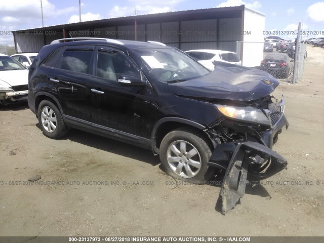 5XYKT3A19BG155247 - 2011 KIA SORENTO LX BLACK photo 1