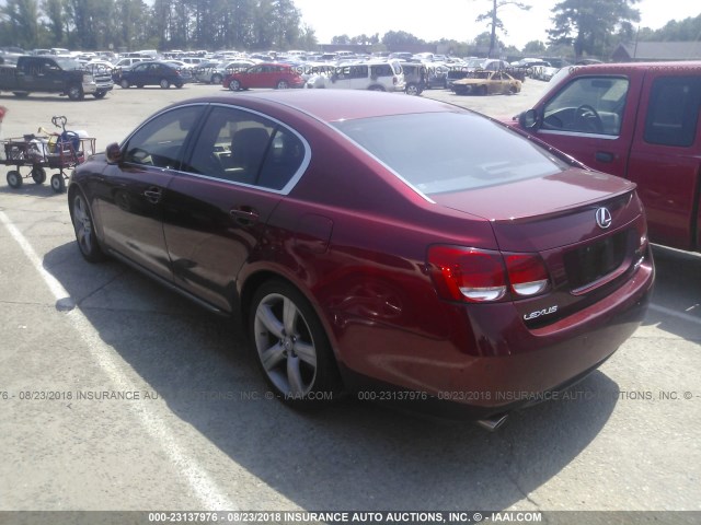 JTHBN96S765009005 - 2006 LEXUS GS GENERATION 200 430 MAROON photo 3