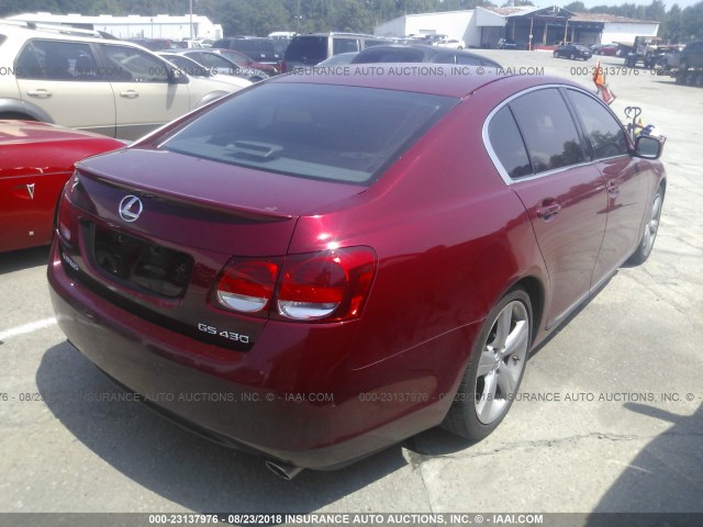 JTHBN96S765009005 - 2006 LEXUS GS GENERATION 200 430 MAROON photo 4