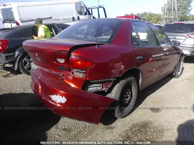 1G1JC524917199544 - 2001 CHEVROLET CAVALIER CNG RED photo 4